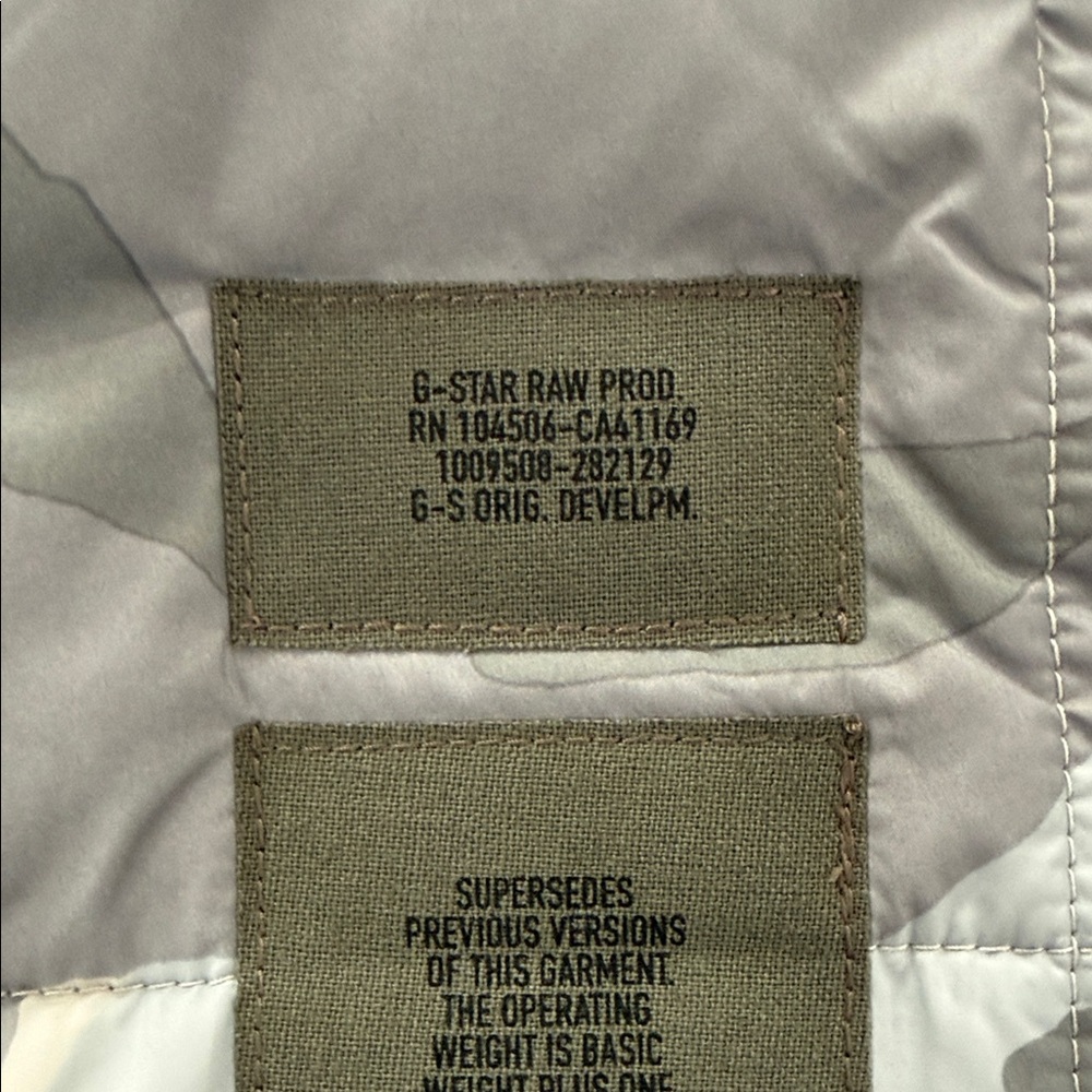 NWOT G-Star Raw Meefic Gray Camo Hooded Jacket Men’s XL
